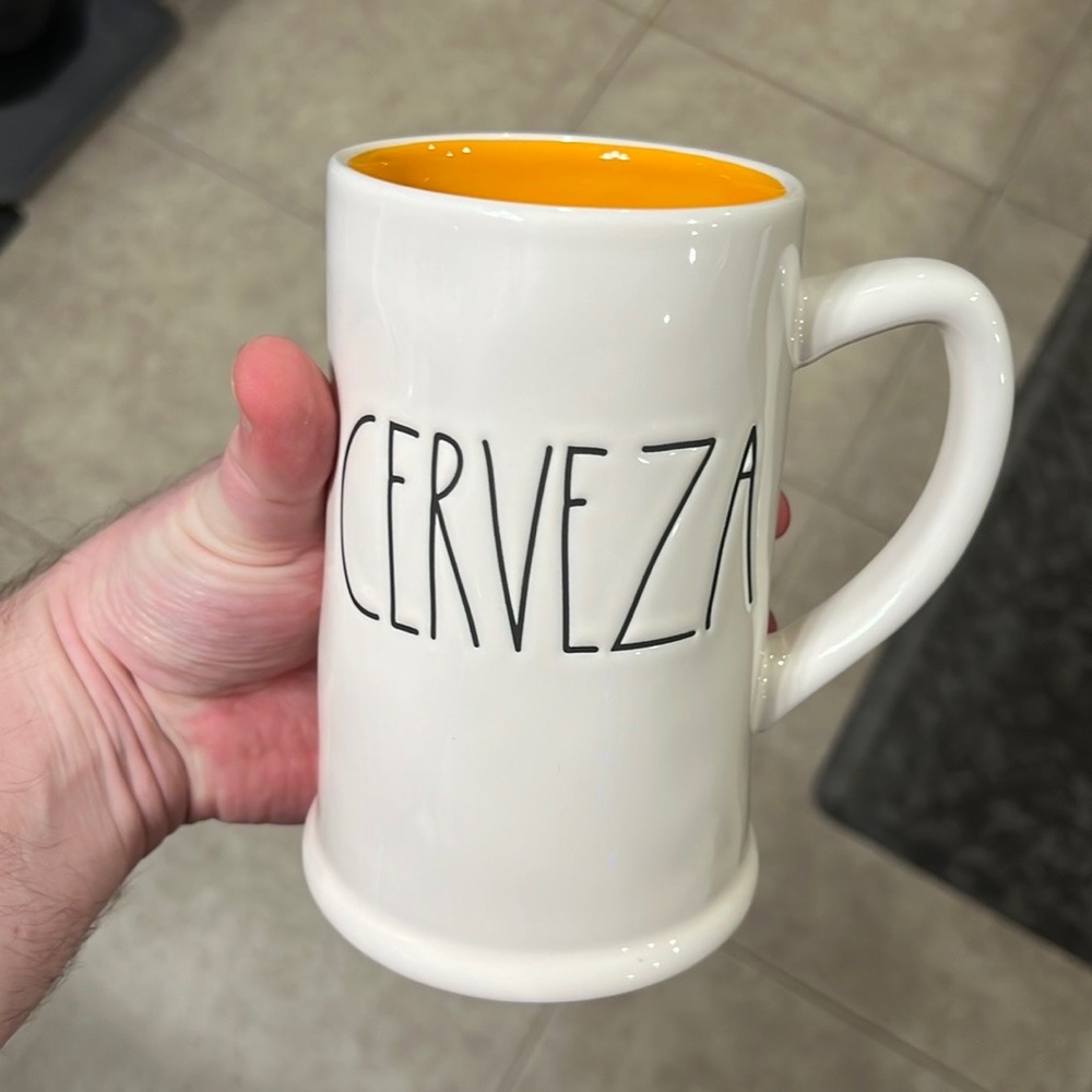 New Rae Dunn CERVEZA stein mug